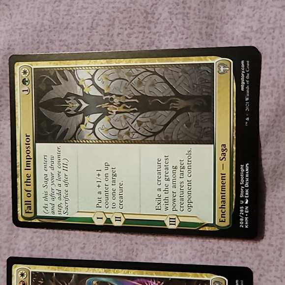 Set of 2 Magic The Gathering (MTG) Enchantment Saga Trading Cards - Picture 3 of 4